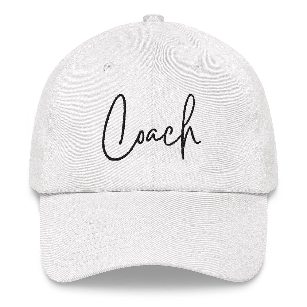 Embroidered White Coach Hat
